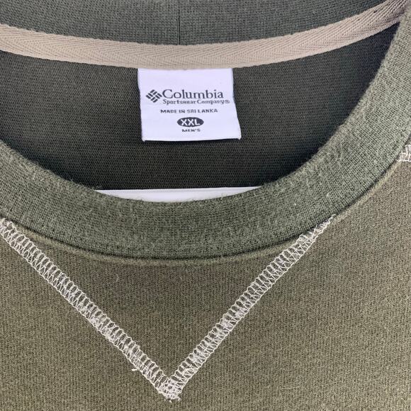Columbia Mens Pullover Sweatshirt Dark Green Size XXL - Picture 3 of 15